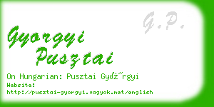 gyorgyi pusztai business card